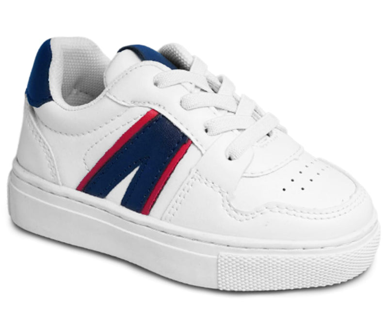 Boys Sneakers - White Navy Red