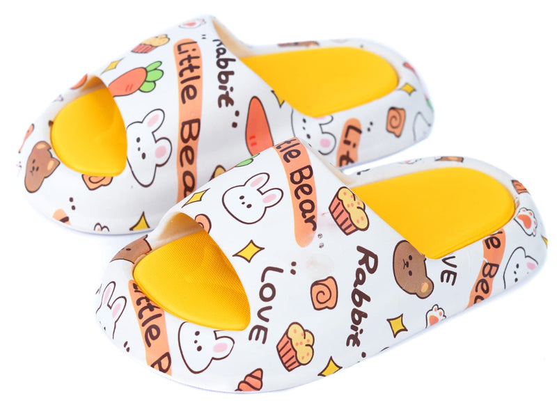 Boys Slippers - White Yellow