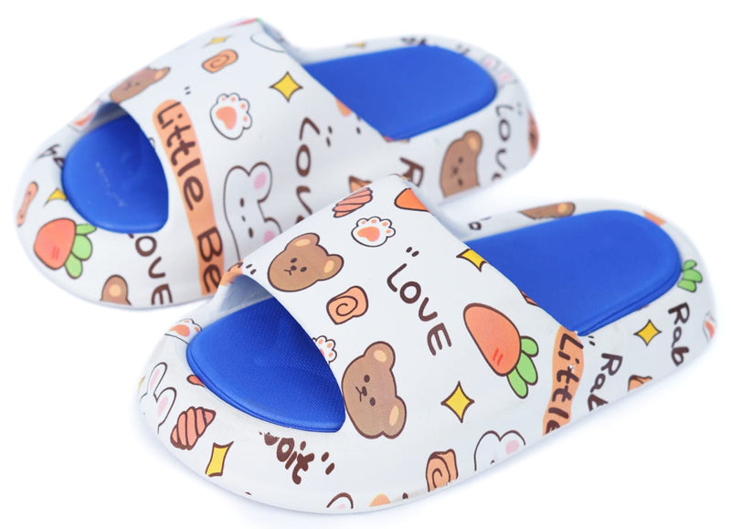 Boys Slippers - White Blue