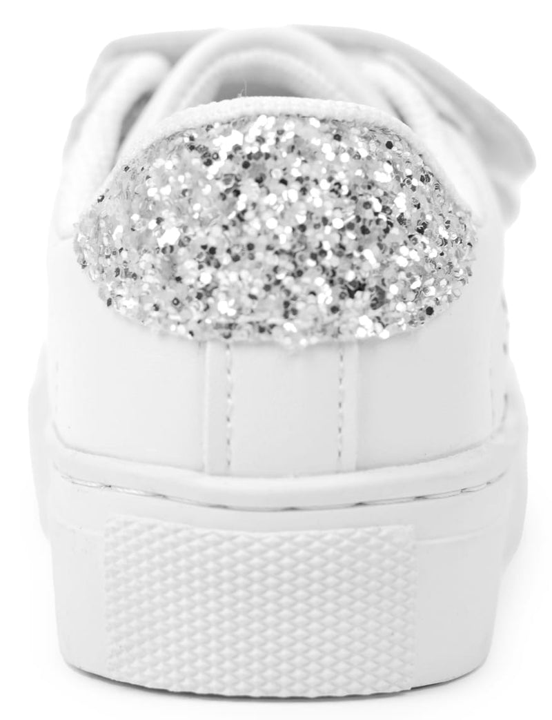 Girls Sneakers - White Silver