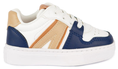 Boys Sneakers - White Navy Beige