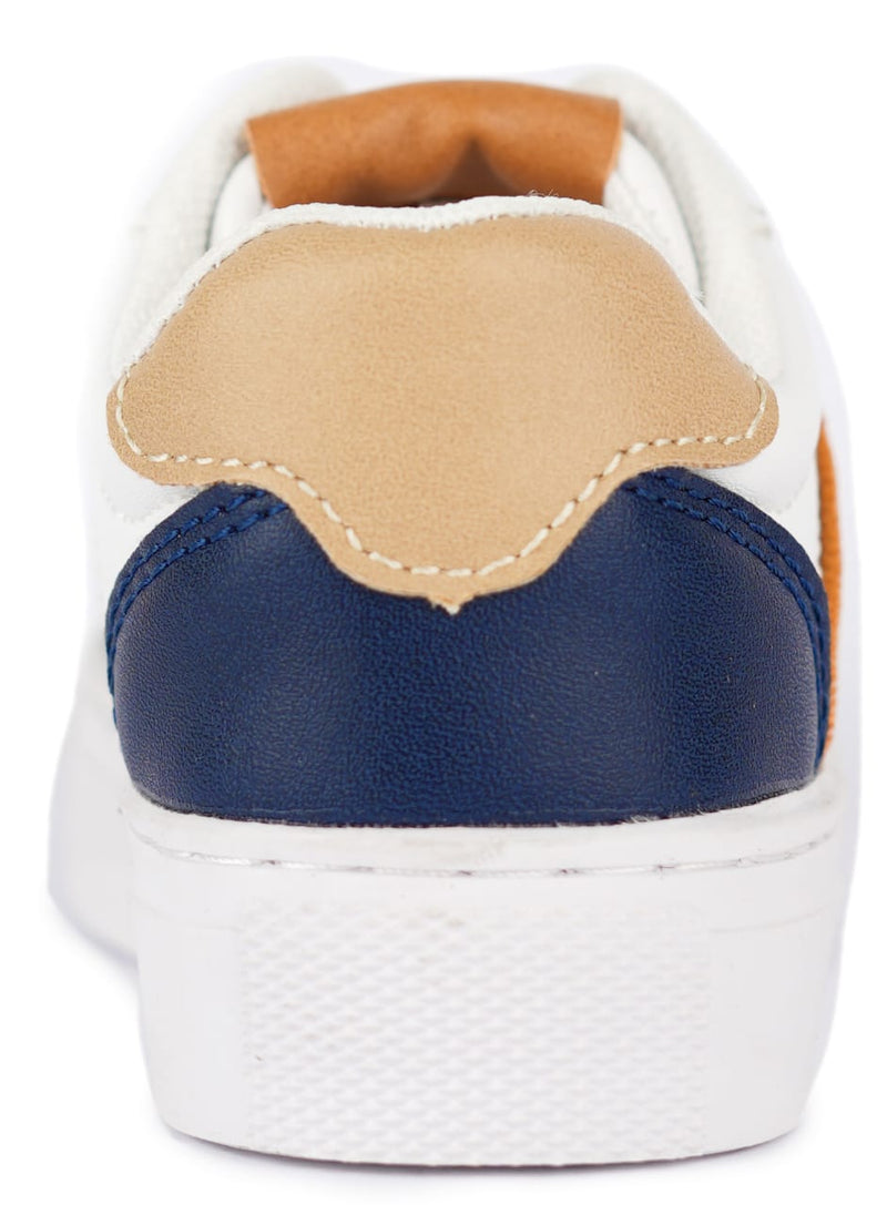 Boys Sneakers - White Navy Beige