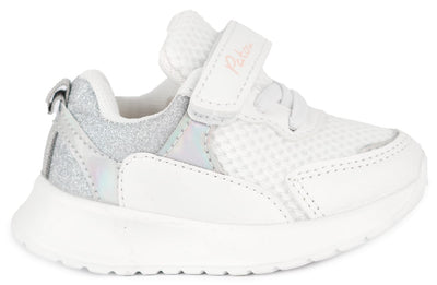 Girls Sneakers - White Silver