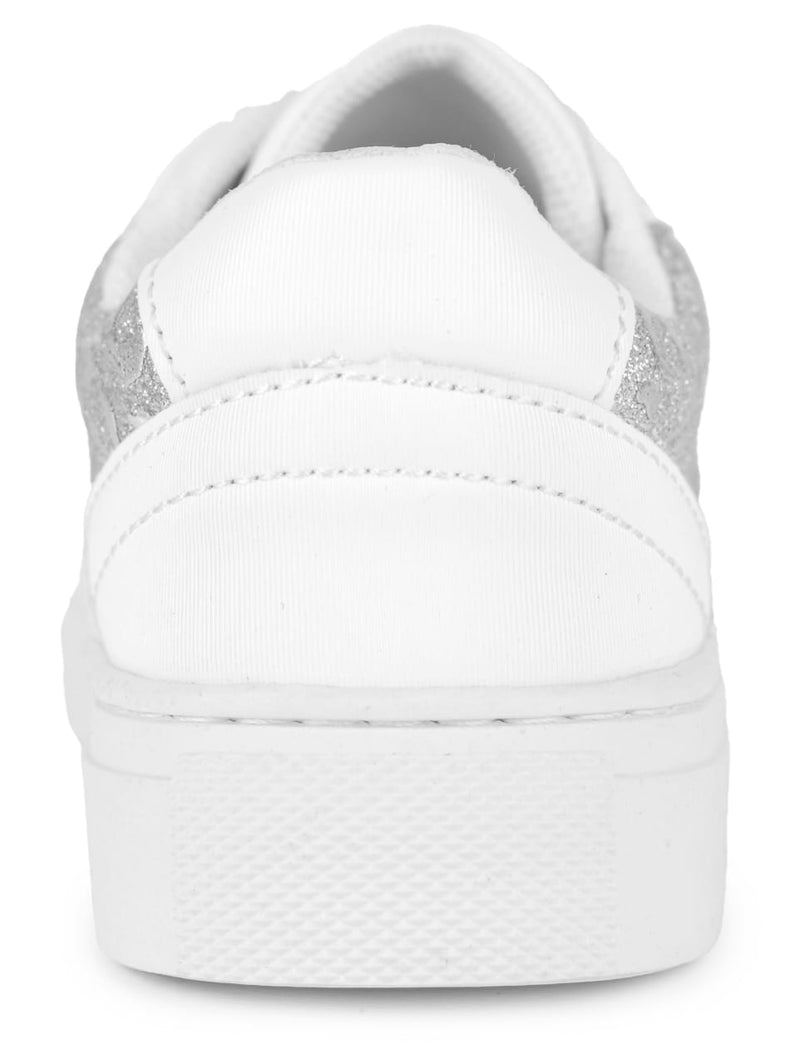 Girls Sneakers - White Silver