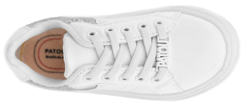 Girls Sneakers - White Silver