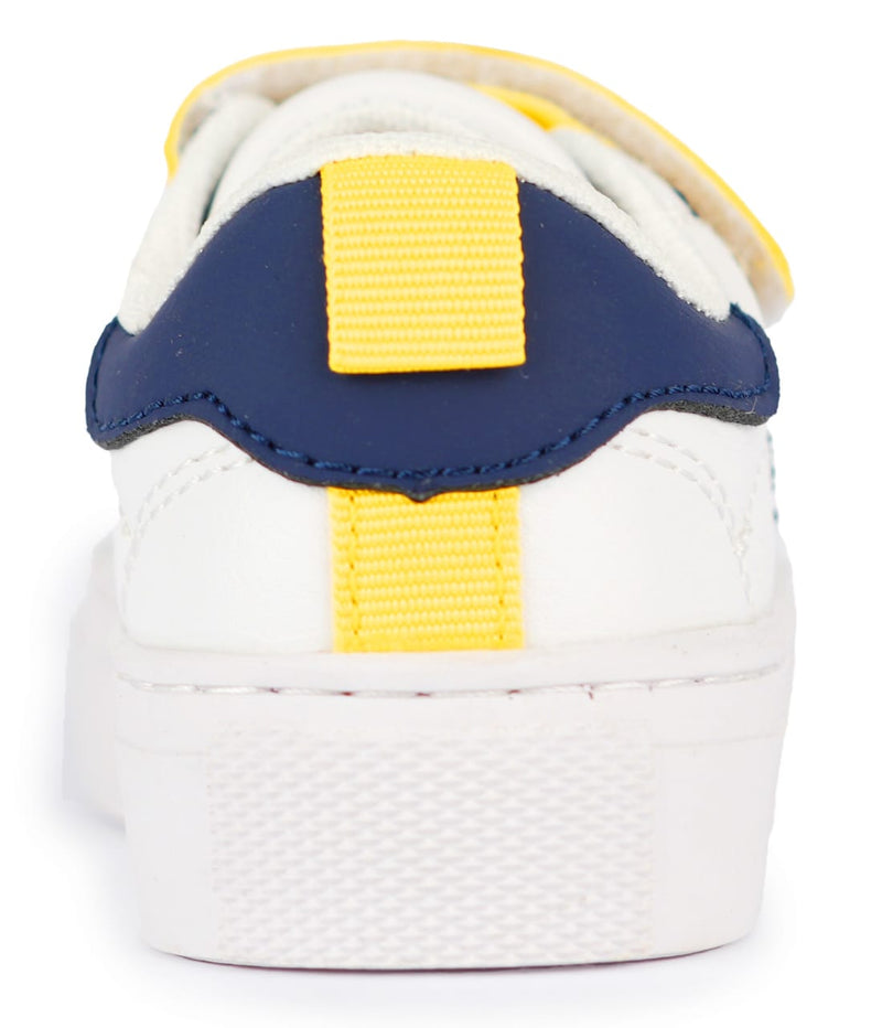 Boys Sneakers - White Navy Yellow