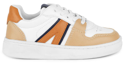 Boys Sneakers - White Beige Navy