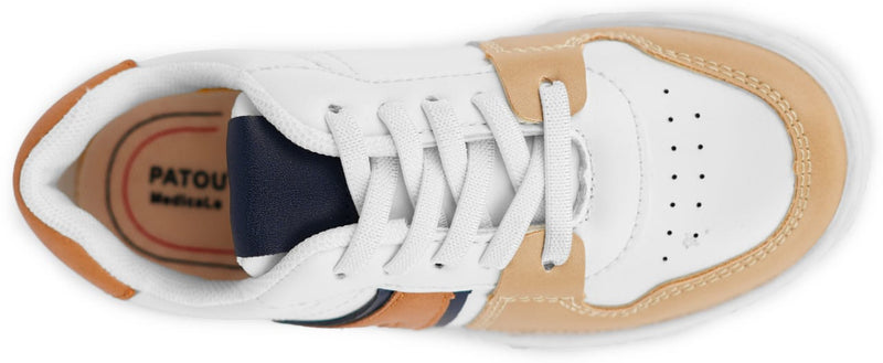 Boys Sneakers - White Beige Navy