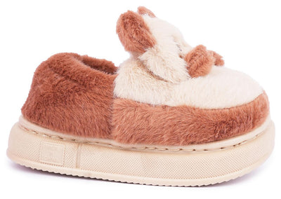 Girls Slippers - Brown